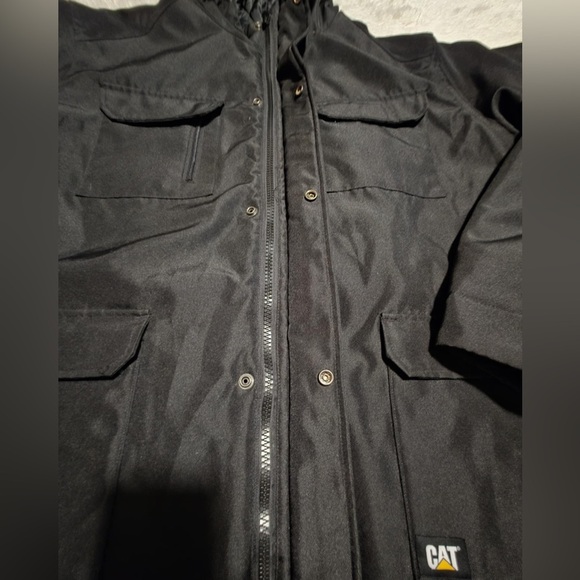 CAT Caterpillar Men’s Size 2XL Bedrock Winter Black Jacket EUC - Picture 10 of 12